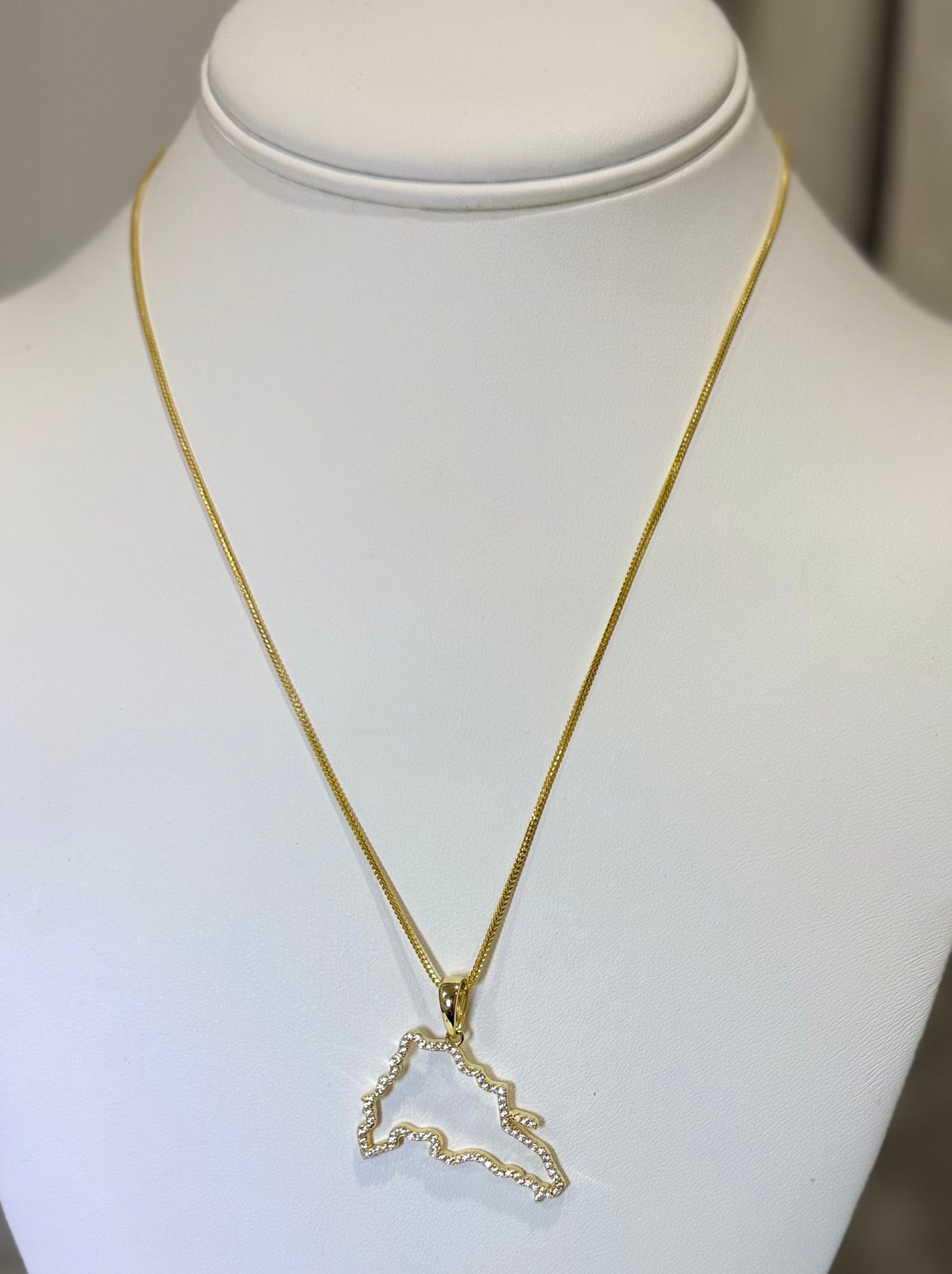 Dominicana map necklaces