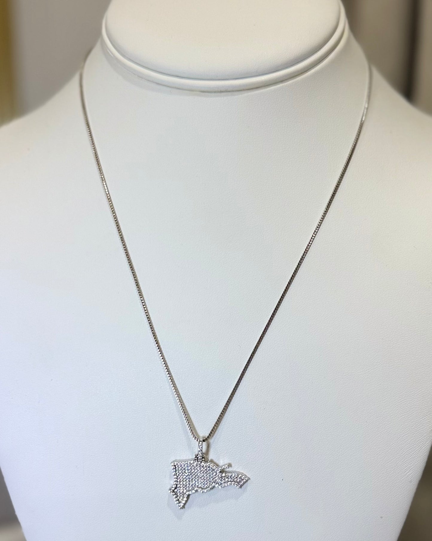 Dominicana Ice map necklaces