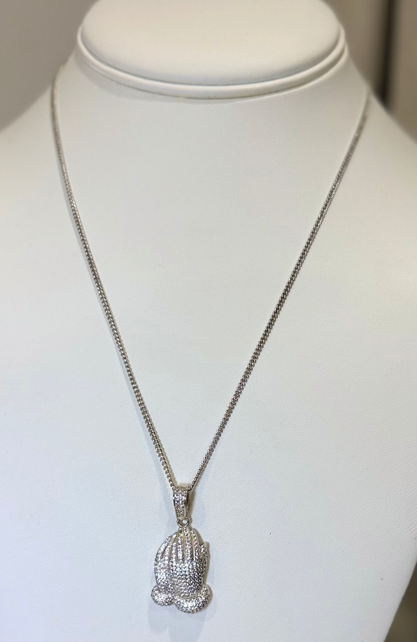 Prayer hands necklaces
