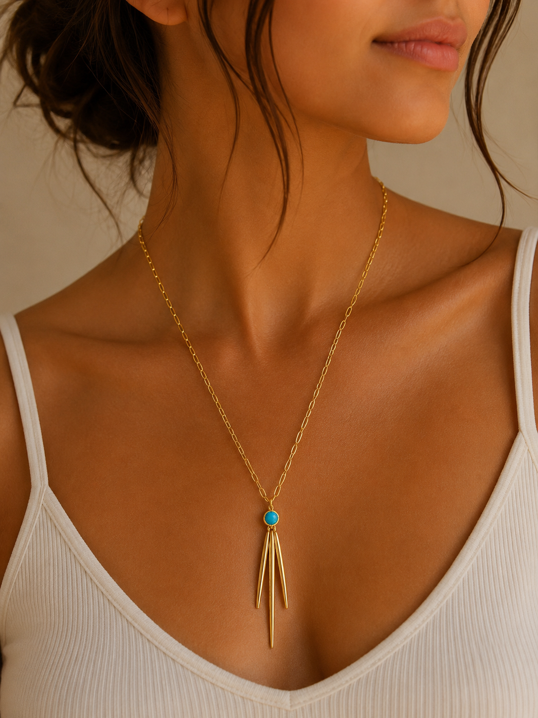 Esmeralda baguette necklaces