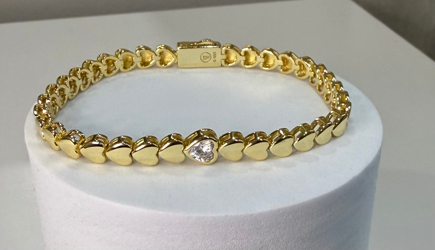 Ashley heart bracelet