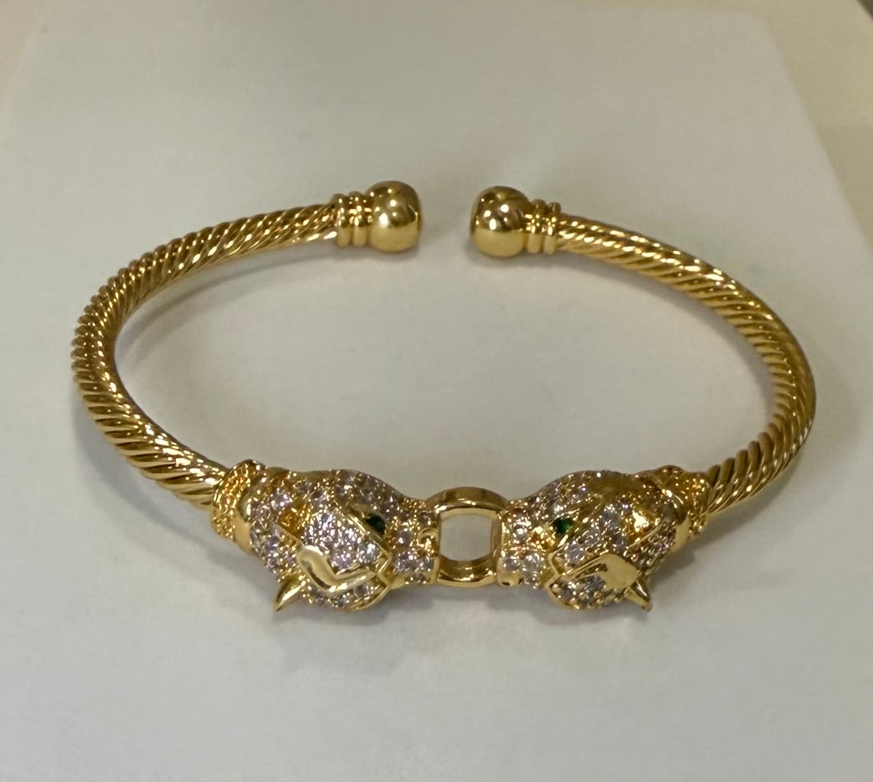 Rope panther bangle