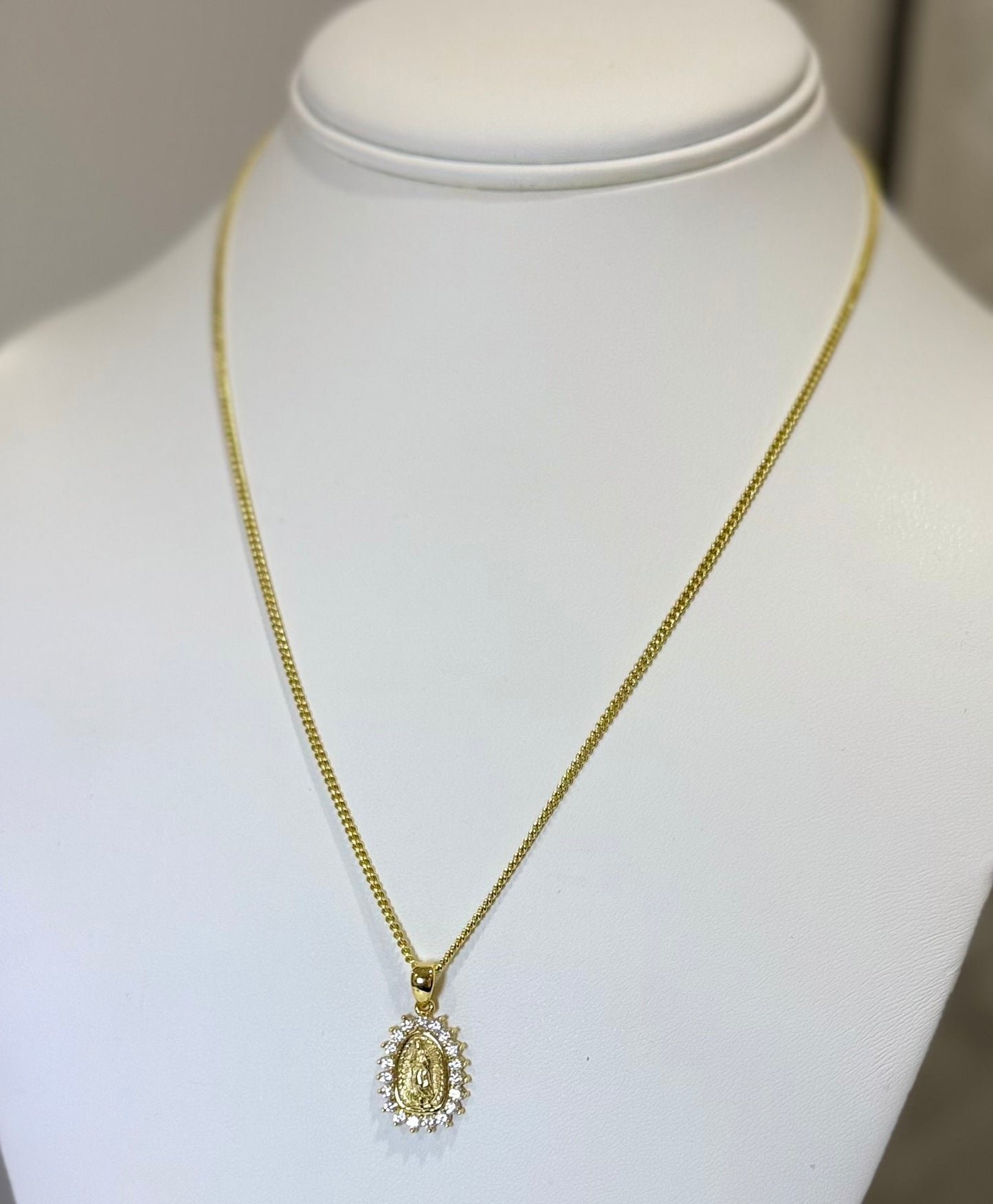 Virgin baguette necklaces