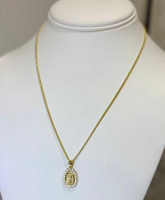 Virgin baguette necklaces
