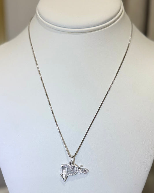 Dominicana Ice map necklaces