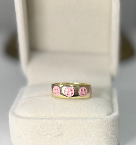 Happy face ring