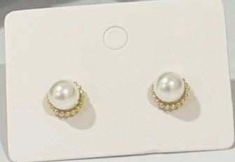 Golden Pearl Studs earrings