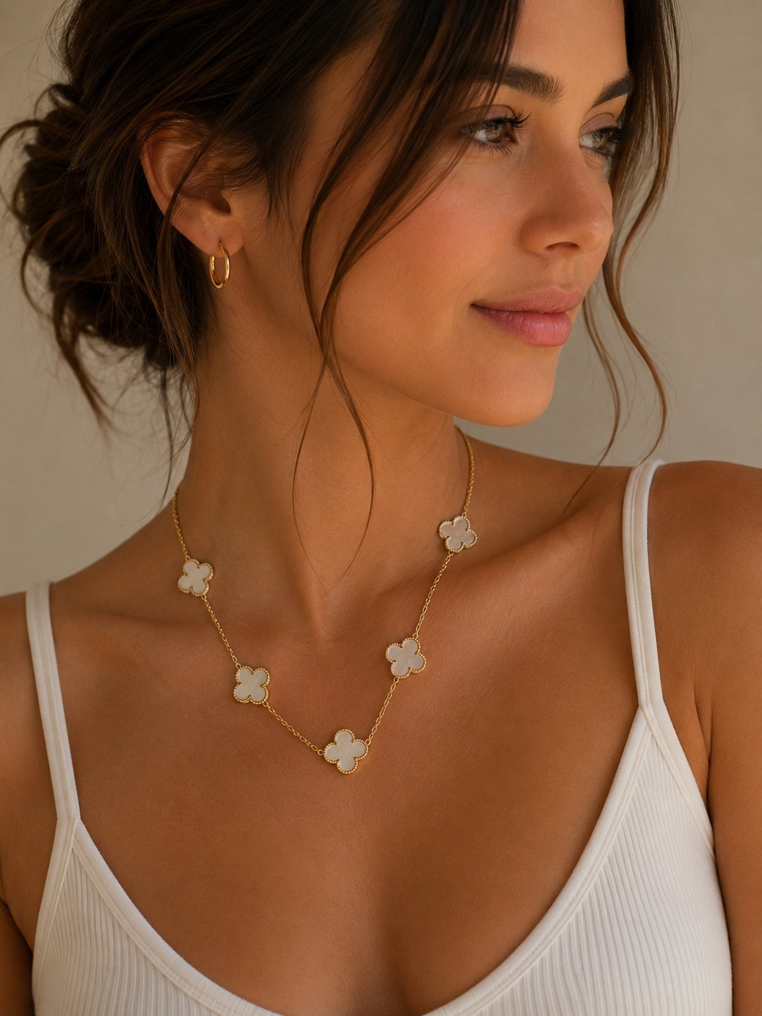 Spring baguette necklaces